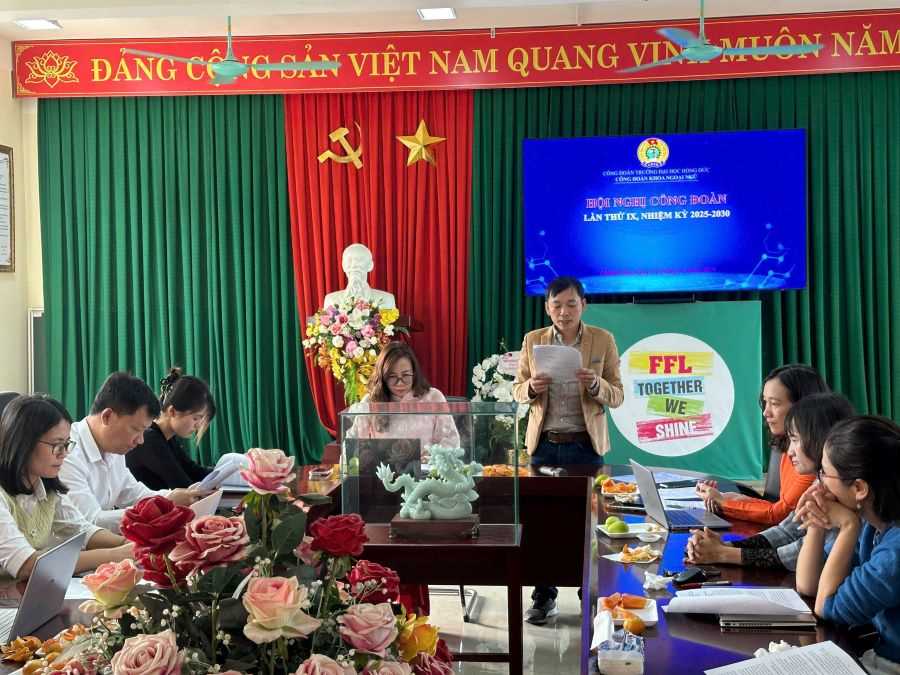 HỘI NGHỊ CÔNG ĐOÀN KHOA NGOẠI NGỮ  LẦN THỨ IX NHIỆM KÌ 2023 – 2028